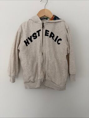 Nike Beige Graphic Hoodie with Green Cartoon Back Panel 4T